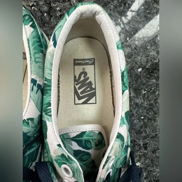 Vans Leaf Me Alone Palm Leaf Print Lace Up Low Profile Sneakers Women’s 8 Shoes - Picture 6 of 11